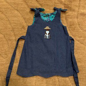 Imani Pamoja Should Tie & Scalloped Hem Denim Dress - NWOT